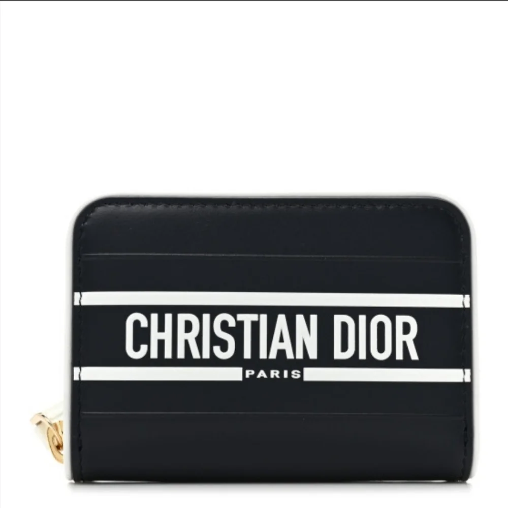 Auth Christian Dior Calfsin Vibe Voyageur Card Holder Wallet